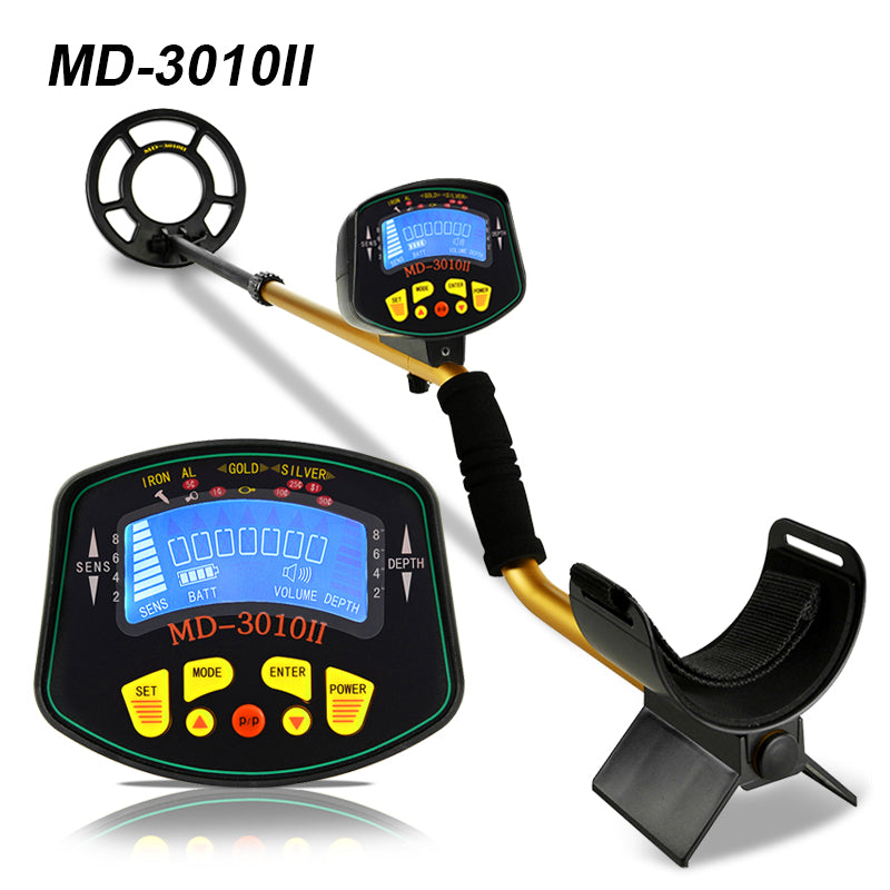 Metal Detector Waterproof Disc Underwater Underground High Accuracy Sensitive LCD Display Humanity MD-3010II