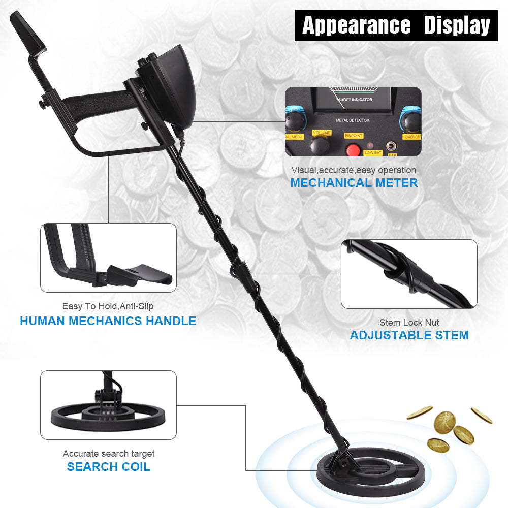 MD-4080 Professional Metal Detector Pinpointer Gold Digger Finder Waterproof Metal Detector Underground Gold Detecting Tool