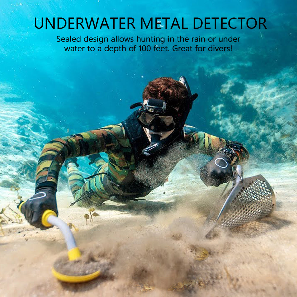 New Pi-Iking Underwater Metal Detector 750 30m Targeting Pinpointer Pulse Induction Waterproof Metal Finder With LED Light