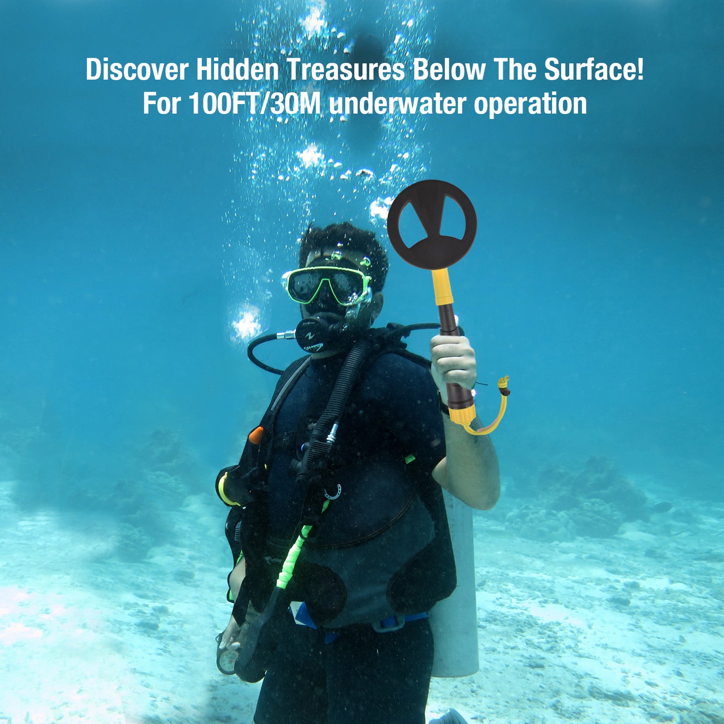 Underwater Metal Detector MD-780 Waterproof Diving Snorkeling Handheld Gold Detector Vibration and LED White Light