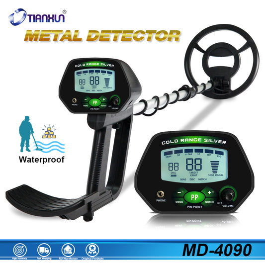 MD-4090 Professional Metal Detector Underground Gold Detector High Accuracy Metal Finder Waterproof Search Coil Seeker Treasure