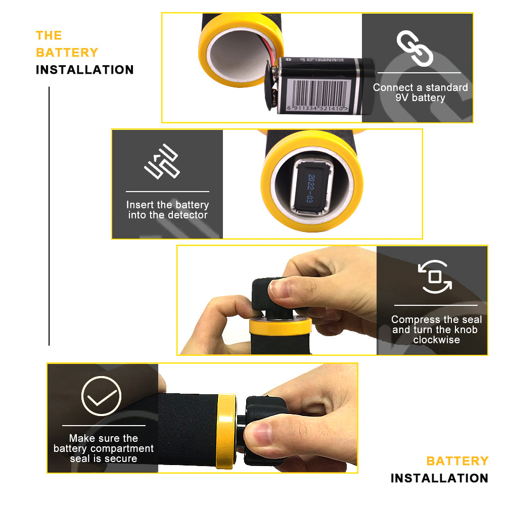 Metal Detector PI-iking740 Vibrate and LED Mode Professional Archaeology Pinpointing Decoration Fully Waterproof PinPointer