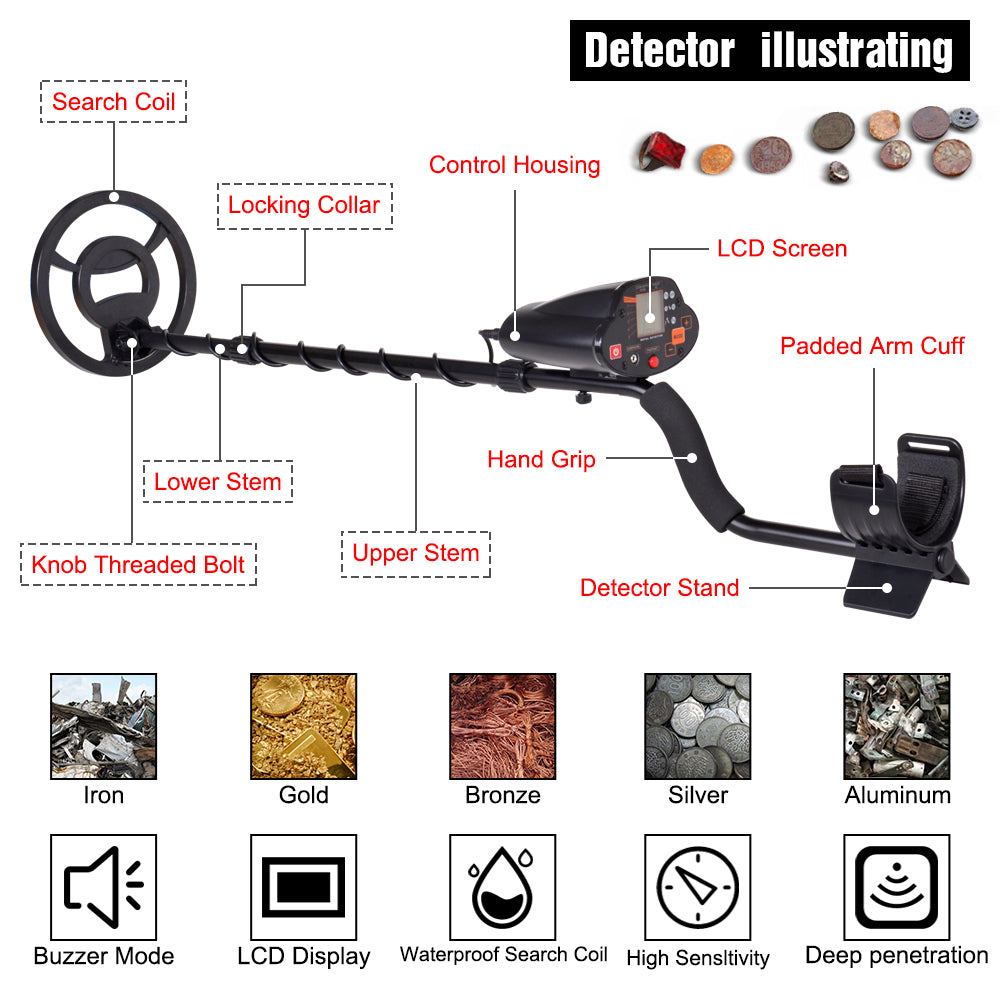 Long Range Treasure Underground gold metal detector MD-5030 Detect Pipelines Cables Scan metal Articles