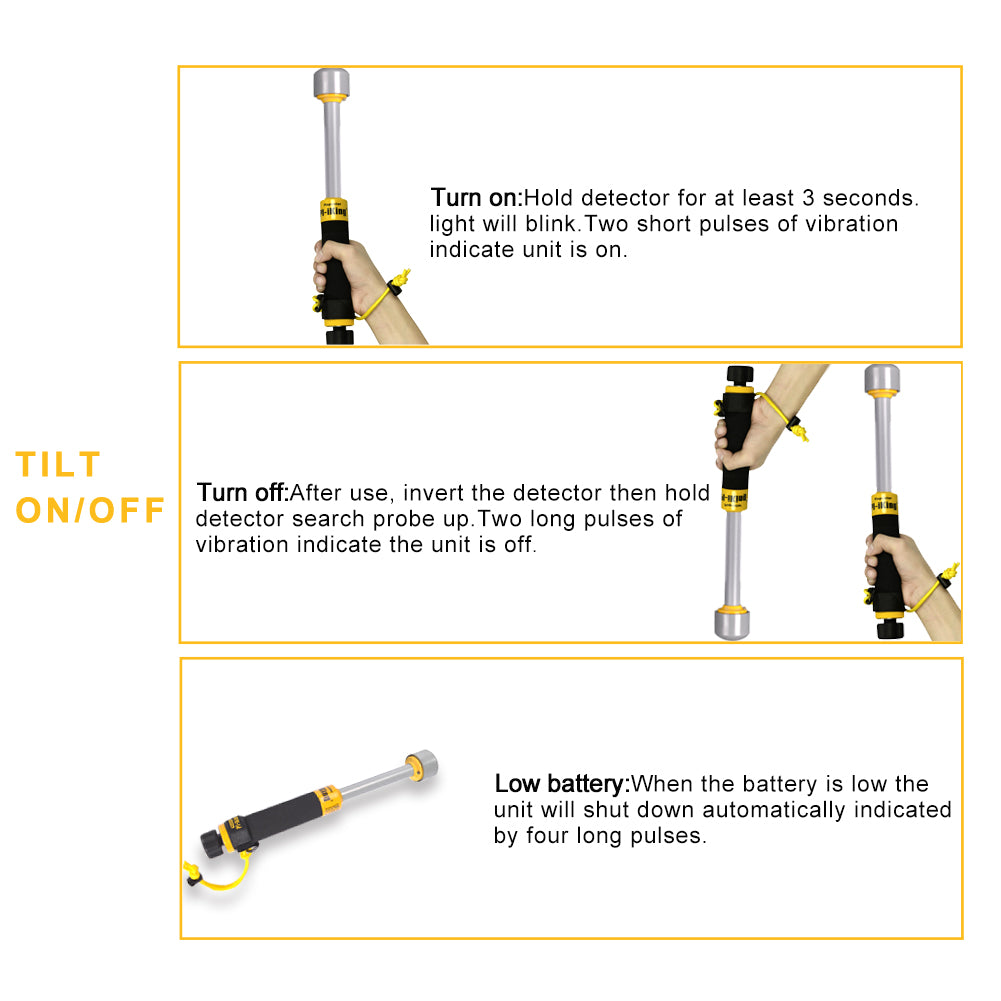 Metal Detector PI-iking740 Vibrate and LED Mode Professional Archaeology Pinpointing Decoration Fully Waterproof PinPointer