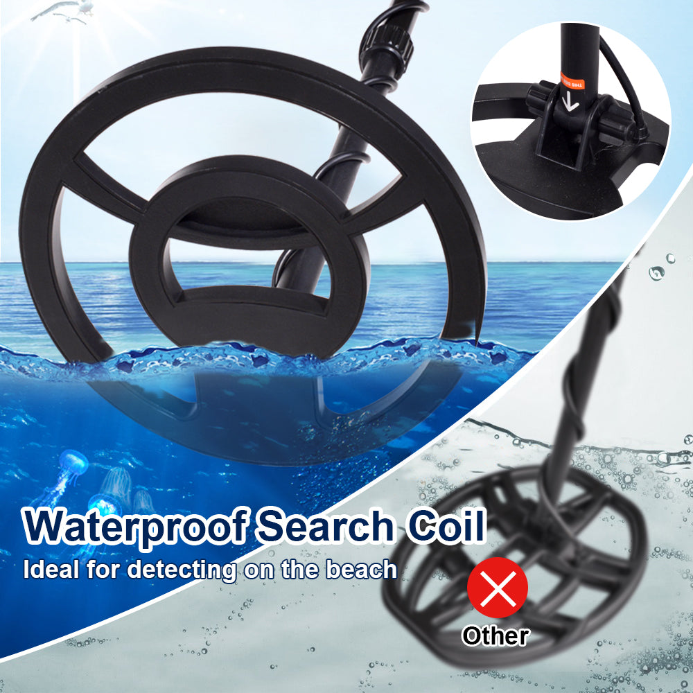 High Sensitivity Metal Detector MD-3028 Metal Detecting Pinpoint Waterproof Search Coil Ferrous and Non-Ferrous Distinguish