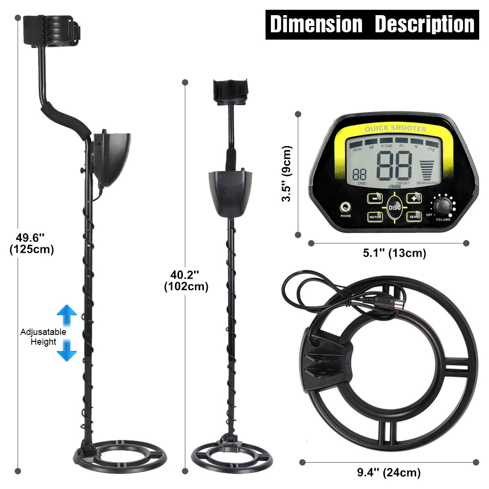 Portable Underground Metal Detector MD3030 Quick Shooter Gold Detector With Large LCD Screen Treasure Hunter