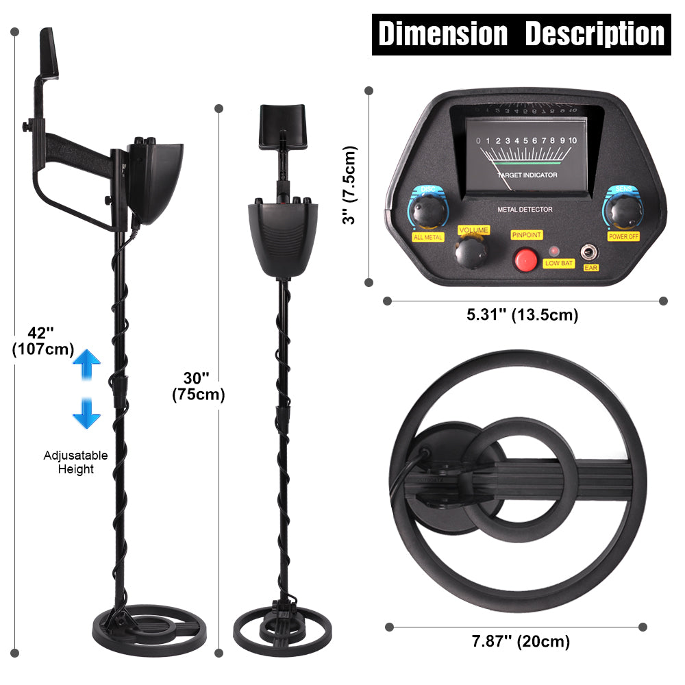 MD-4080 Professional Metal Detector Pinpointer Gold Digger Finder Waterproof Metal Detector Underground Gold Detecting Tool