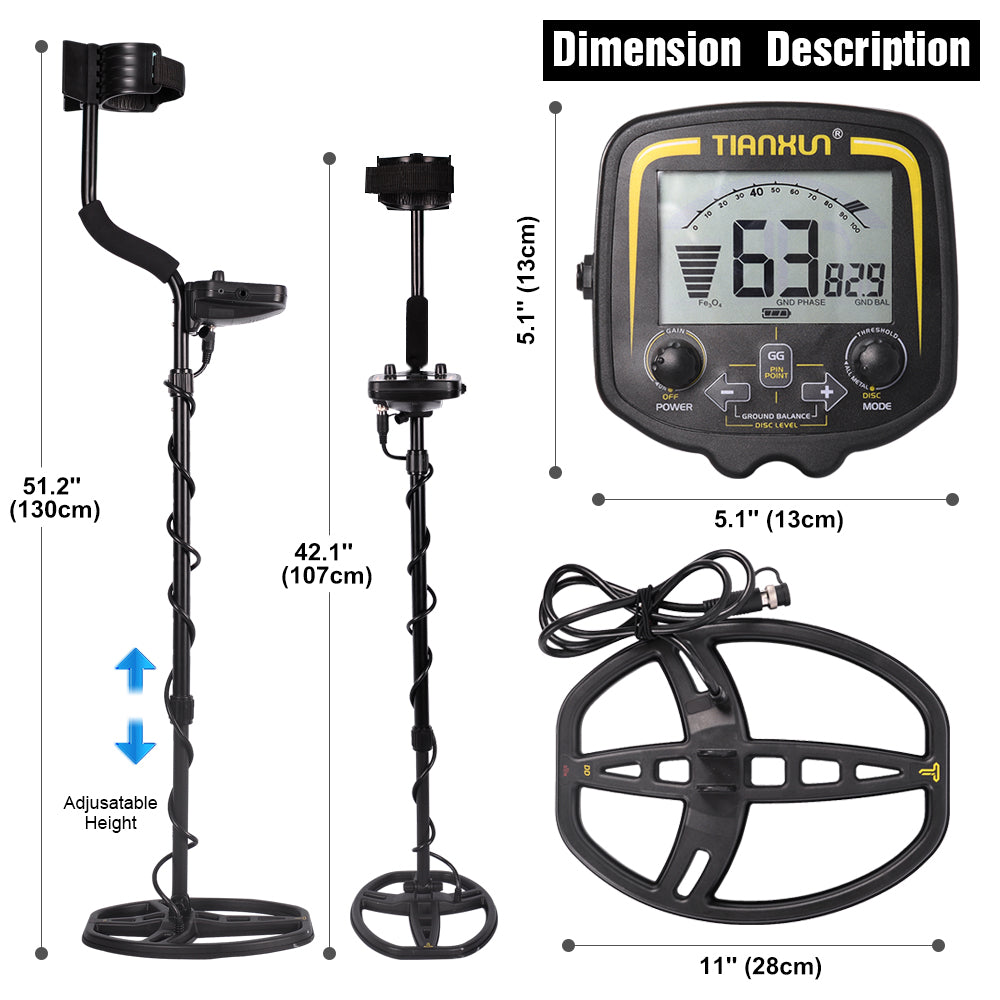 TX-850 Professional Metal Detector Underground Depth 2.5m Scanner Search Finder Gold Detector Treasure Hunter Pinpointer