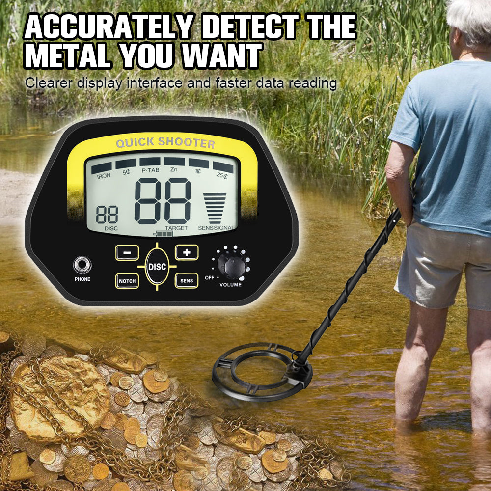 Portable Underground Metal Detector MD3030 Quick Shooter Gold Detector With Large LCD Screen Treasure Hunter